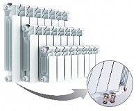 Радиатор биметаллический RIFAR Base 500 4 сеций (Нижнее подключение)