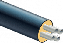 Теплоизолированная полимерная труба ИЗОПРОФЛЕКС КВАДРИГА 25+25 SDR11 Р 0,6 МПа 25+20 SDR7,4 Р 1,0 МПа/145 (четыре трубы)
