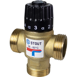 SVM-0120-166025 STOUT Термостатический смесительный клапан для систем отопления и ГВС 1" резьба