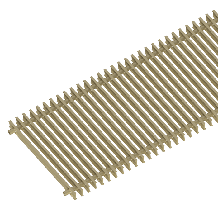 Фото решетка рулонная для внутрипольного конвектора itermic sgz-20-1800/gold Решетка рулонная для внутрипольного конвектора ITERMIC SGZ-20-1800/Gold
